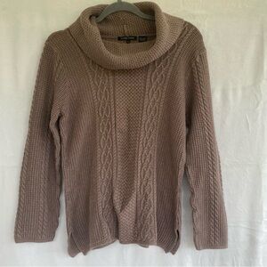 Jeanne Pierre Cozy Cable Knit Cowl Neck Sweater
